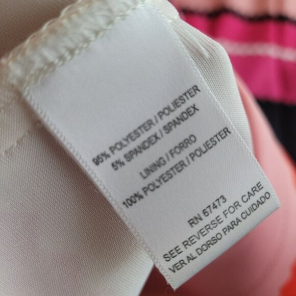 Julian Taylor Zigzag Striped Short Sleeve Sheath Dress Size 10 - Picture 4 of 5